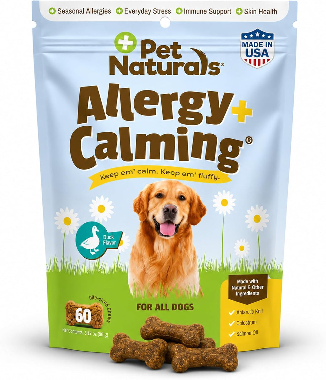 Pet Naturals Calming Chews for Medium and Large Dogs, Chicken