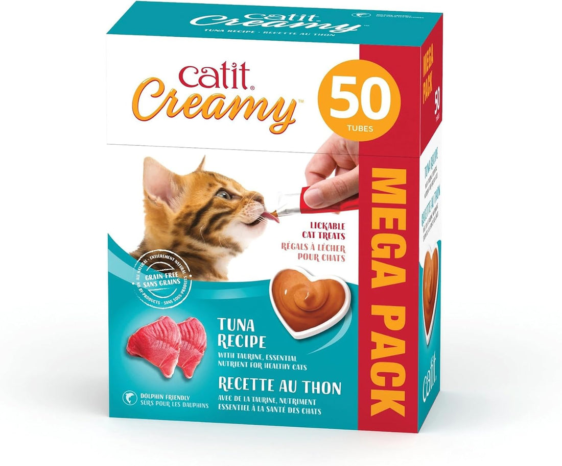 Catit Creamy Lickable Cat Treat, Assortment, 72-Pack