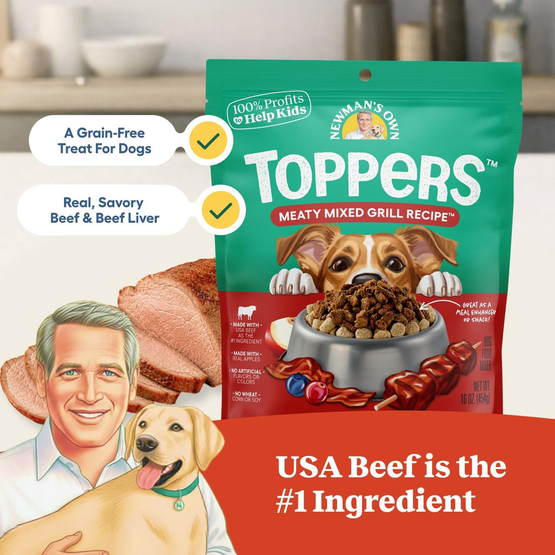 Newman's Own Meaty Mixed Grill Dry Dog Food Topper