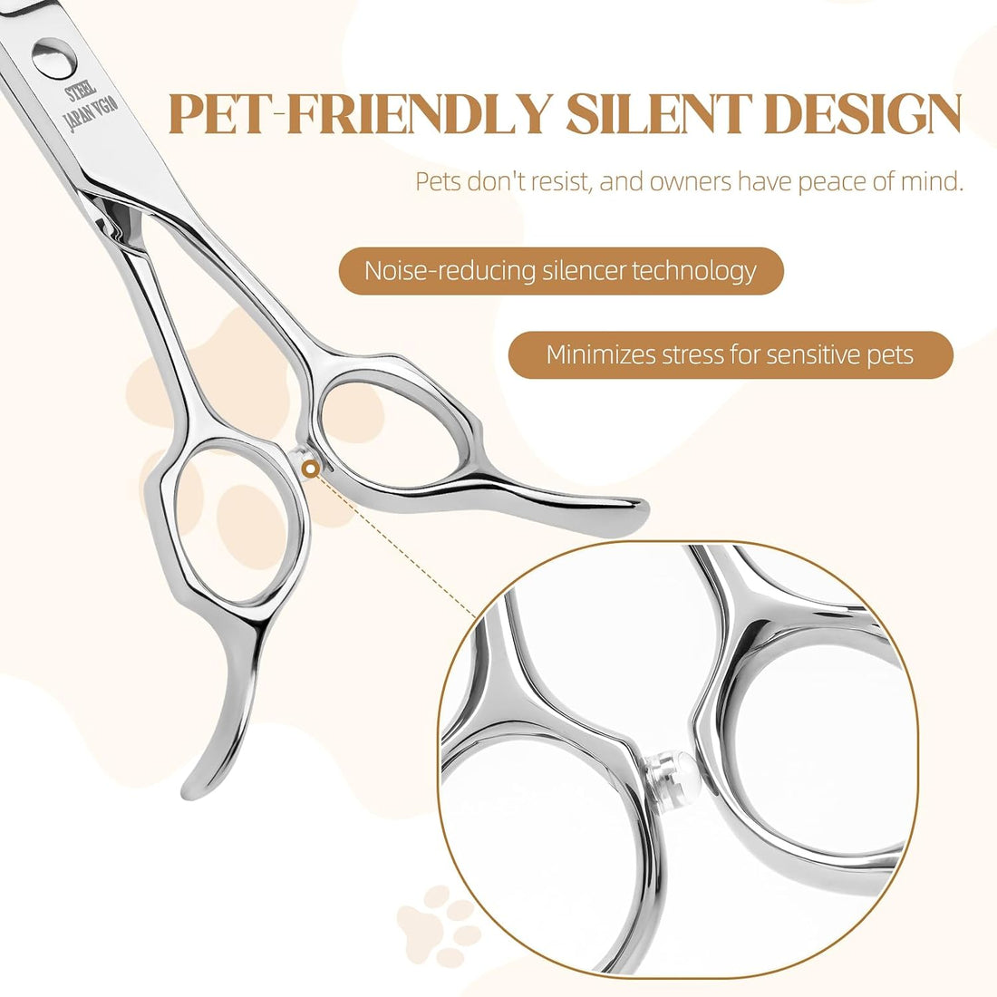 YUJINXI Curved Dog Grooming Scissors 7.5 In