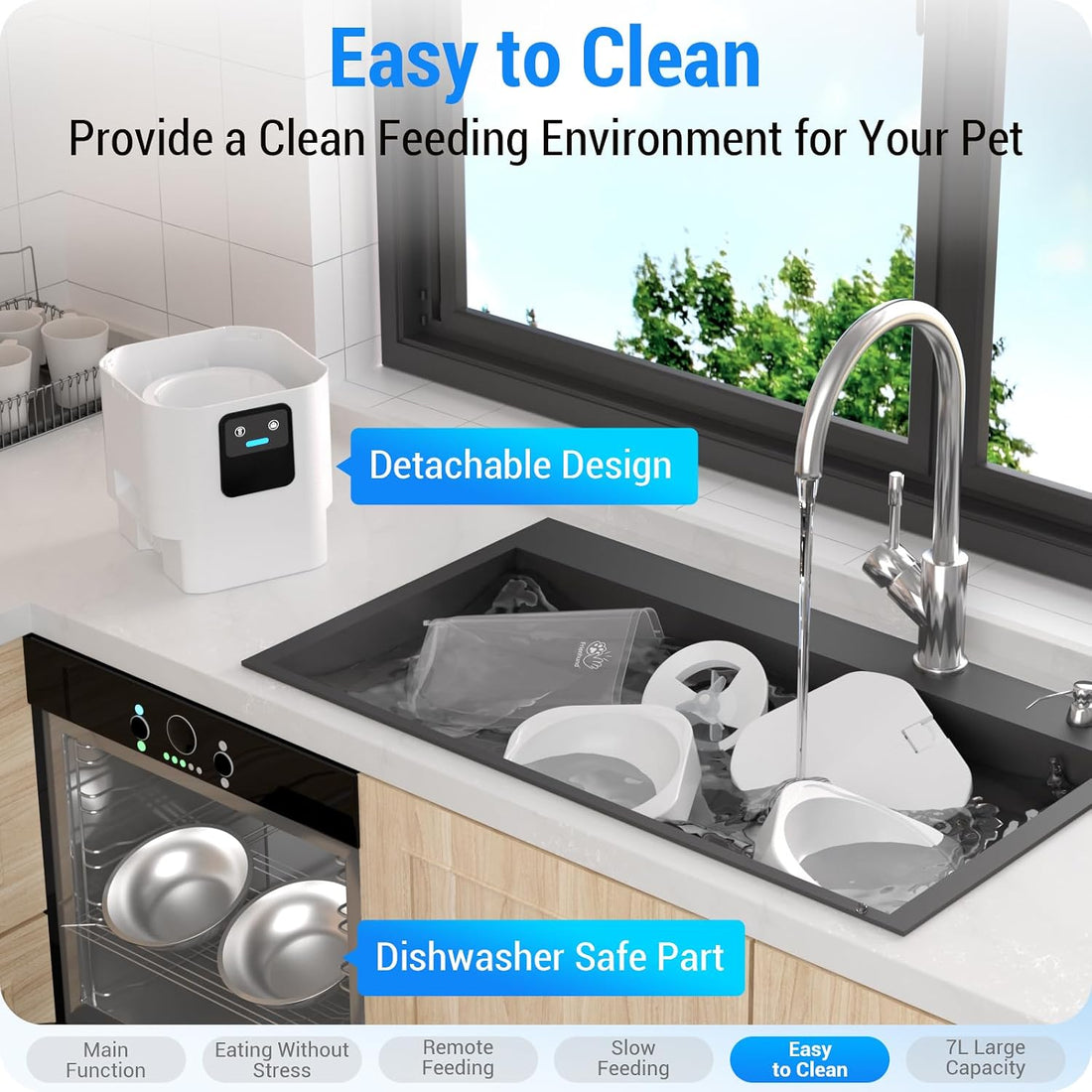 Frienhund Automatic Cat Feeder 2 Cats with Slow Feed