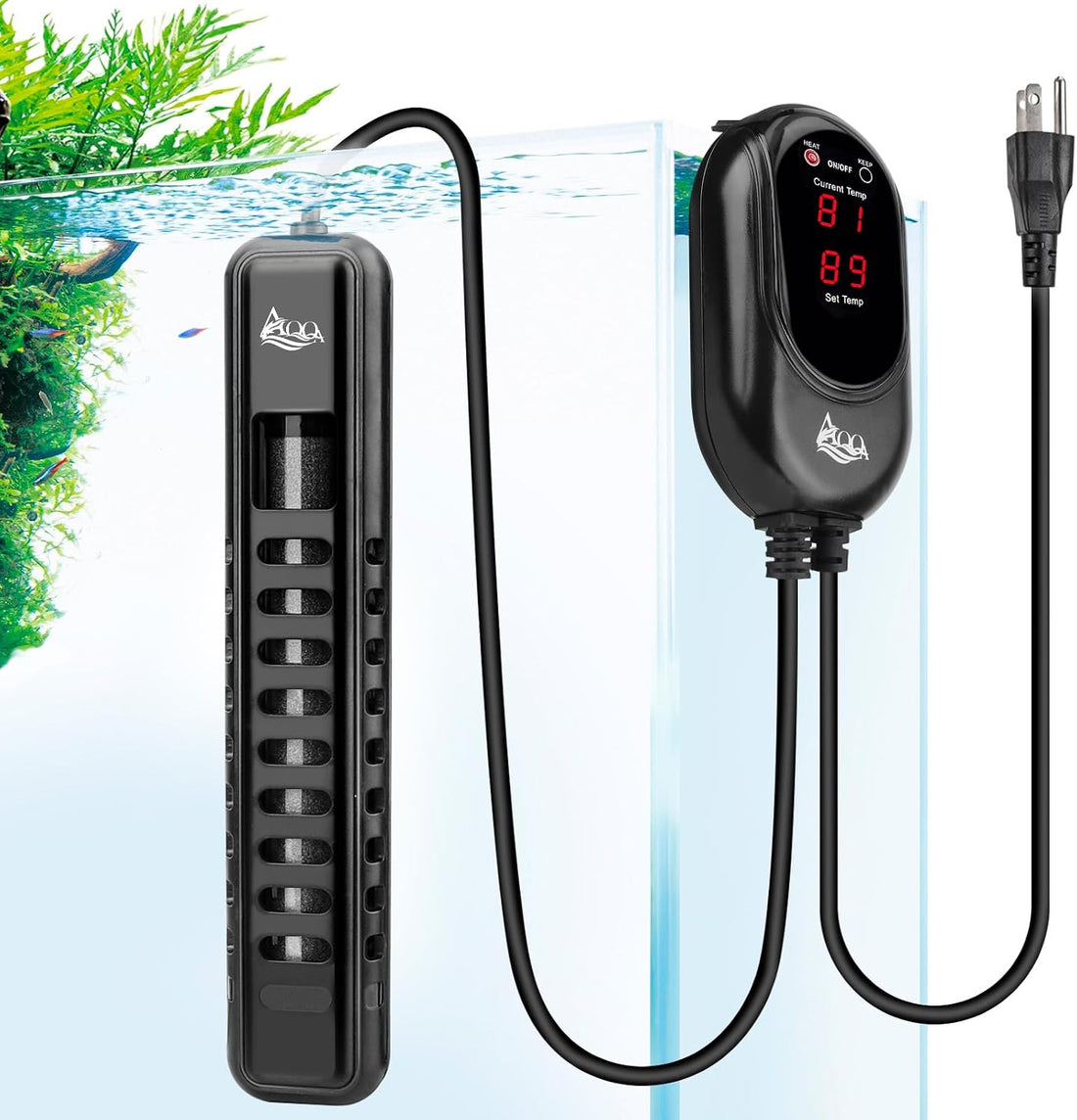 AQQA 1200W Submersible Aquarium Heater for Fish Tank 150-300 Gallon