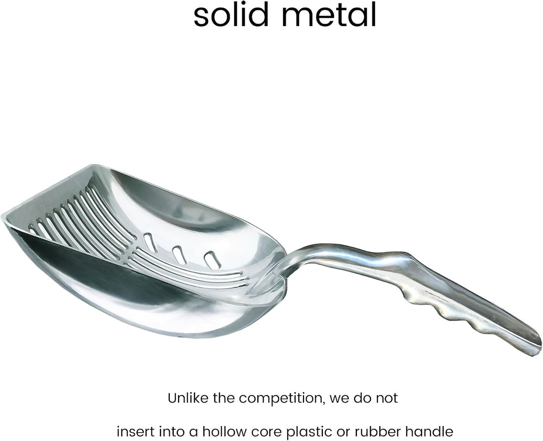DuraScoop® Premium Multicat Cat Litter Scoop | Solid Metal