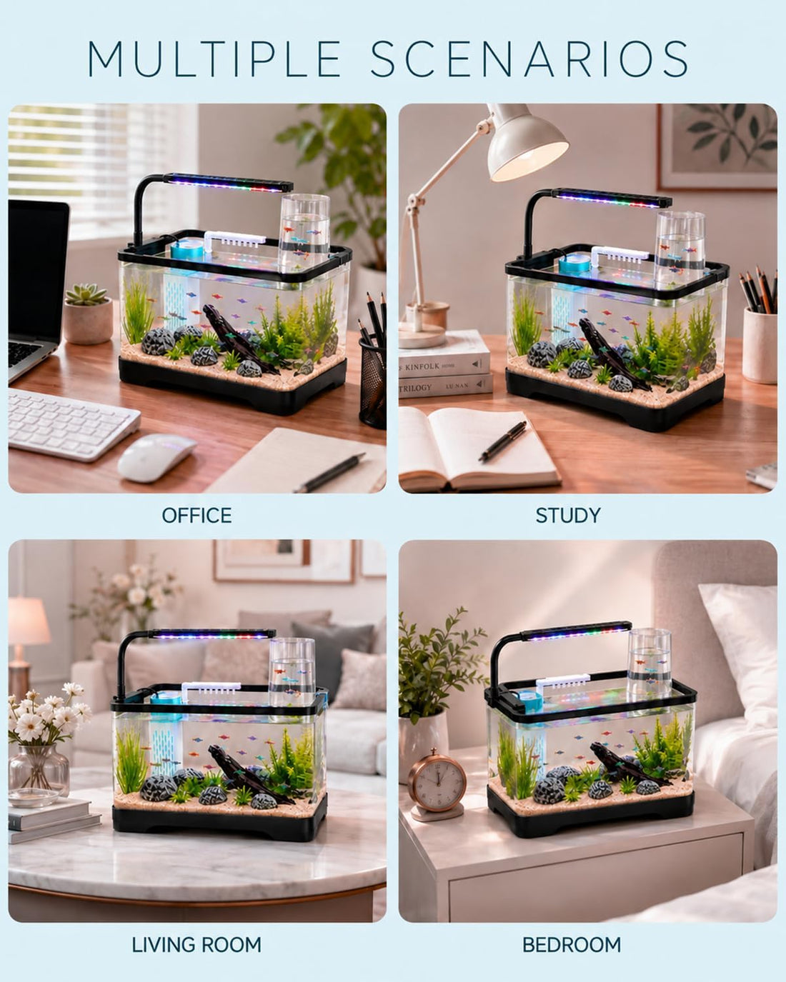 3 Gallon Betta Fish Tank Starter Kit