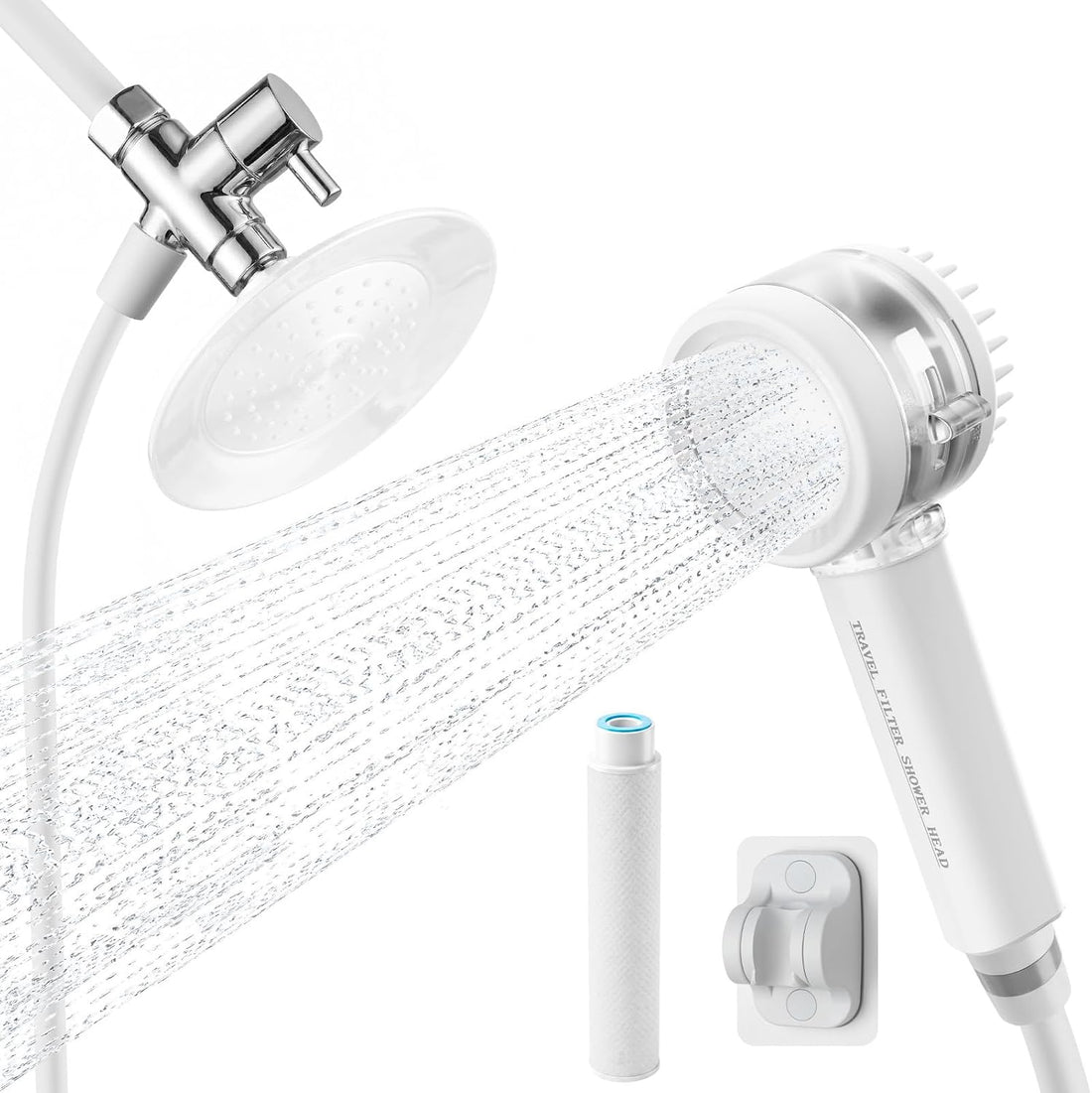 Premium Filtered Dog Shower Attachment,3-Mode Shower Head with Pause