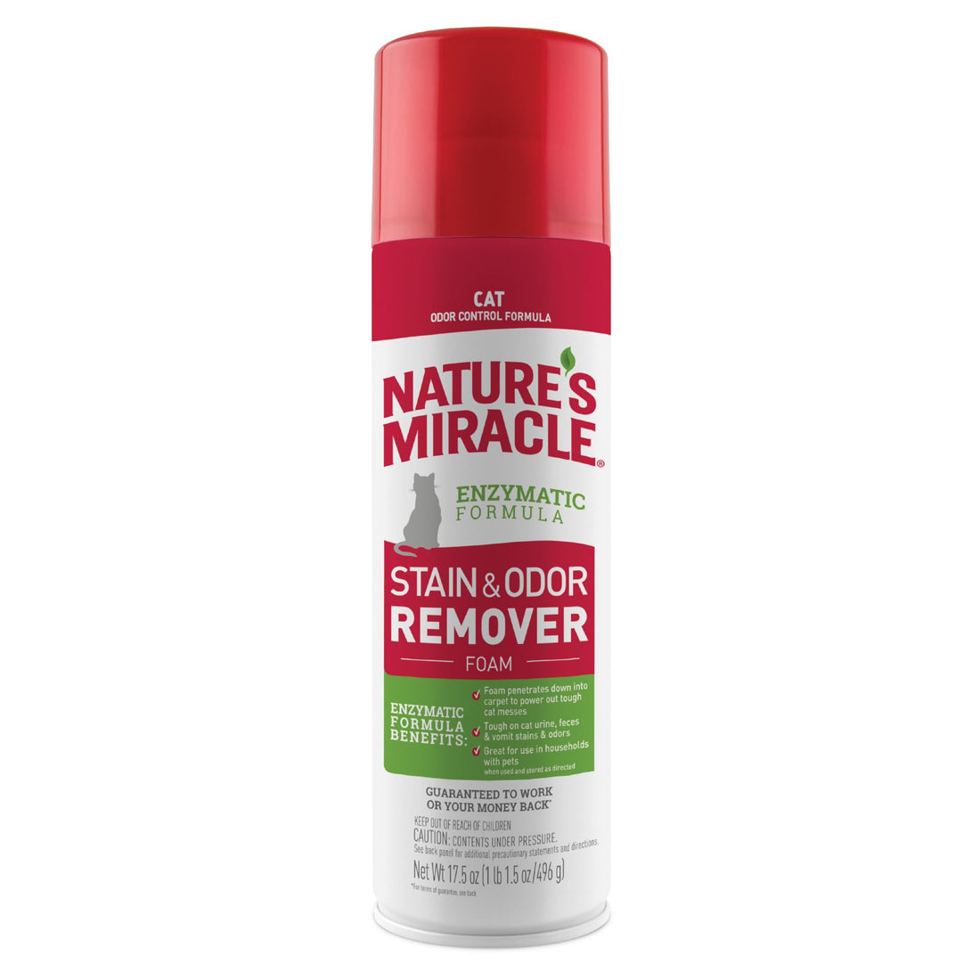 Nature's Miracle Cat Stain & Odor Remover Foam, Tough On Cat Urine