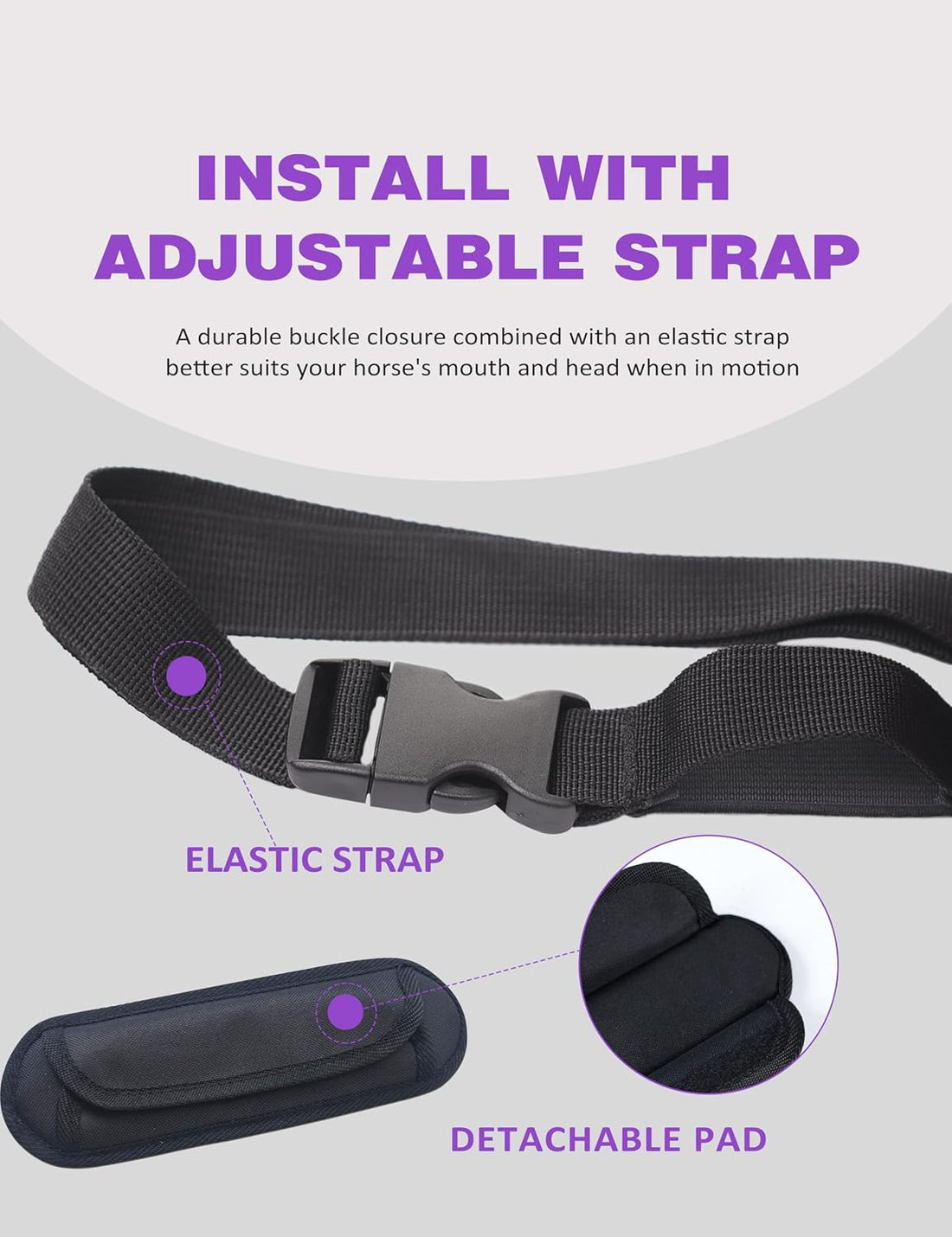 Harrison Howard Horse Muzzle Feed Bag, Breathable Mesh Grain Feed Bag