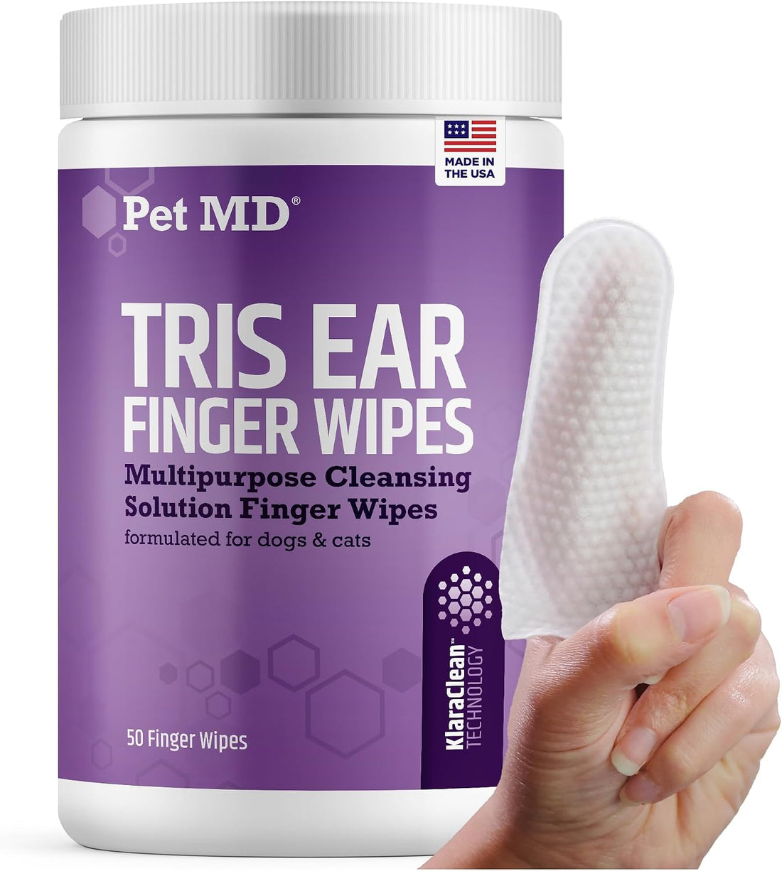 Pet MD Tris Flush Ear Cleaner for Dogs & Cats