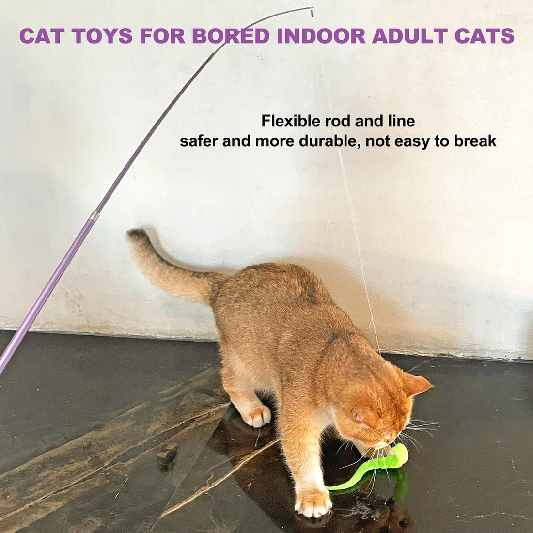 ZeyZoo Cat Toys for Indoor Cats, 11PCS Interactive Cat Toy Wand Pack