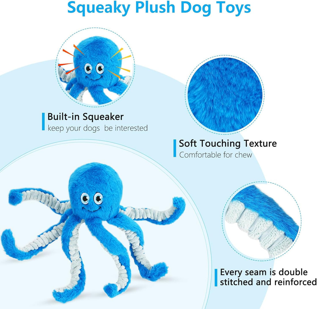 5 Pack No Stuffing Squeaky Dog Toys for Large Dogs