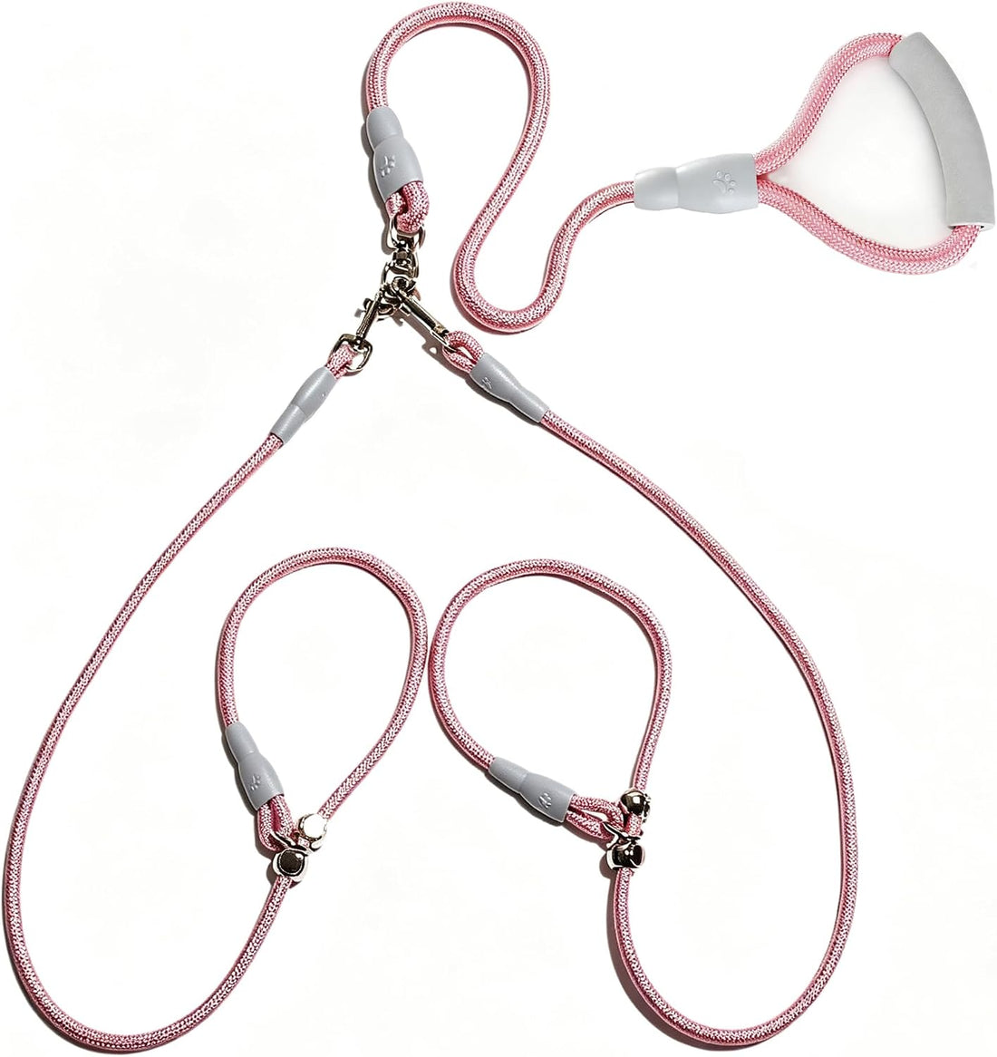 Double Slip Leash for Two Dogs Walking & Training Trangle Free