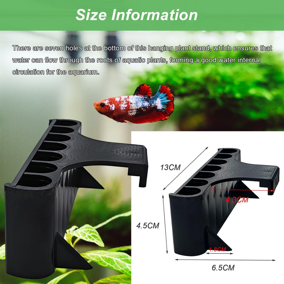 2PC 7 Holes Upgraded Aquarium Plant Holder