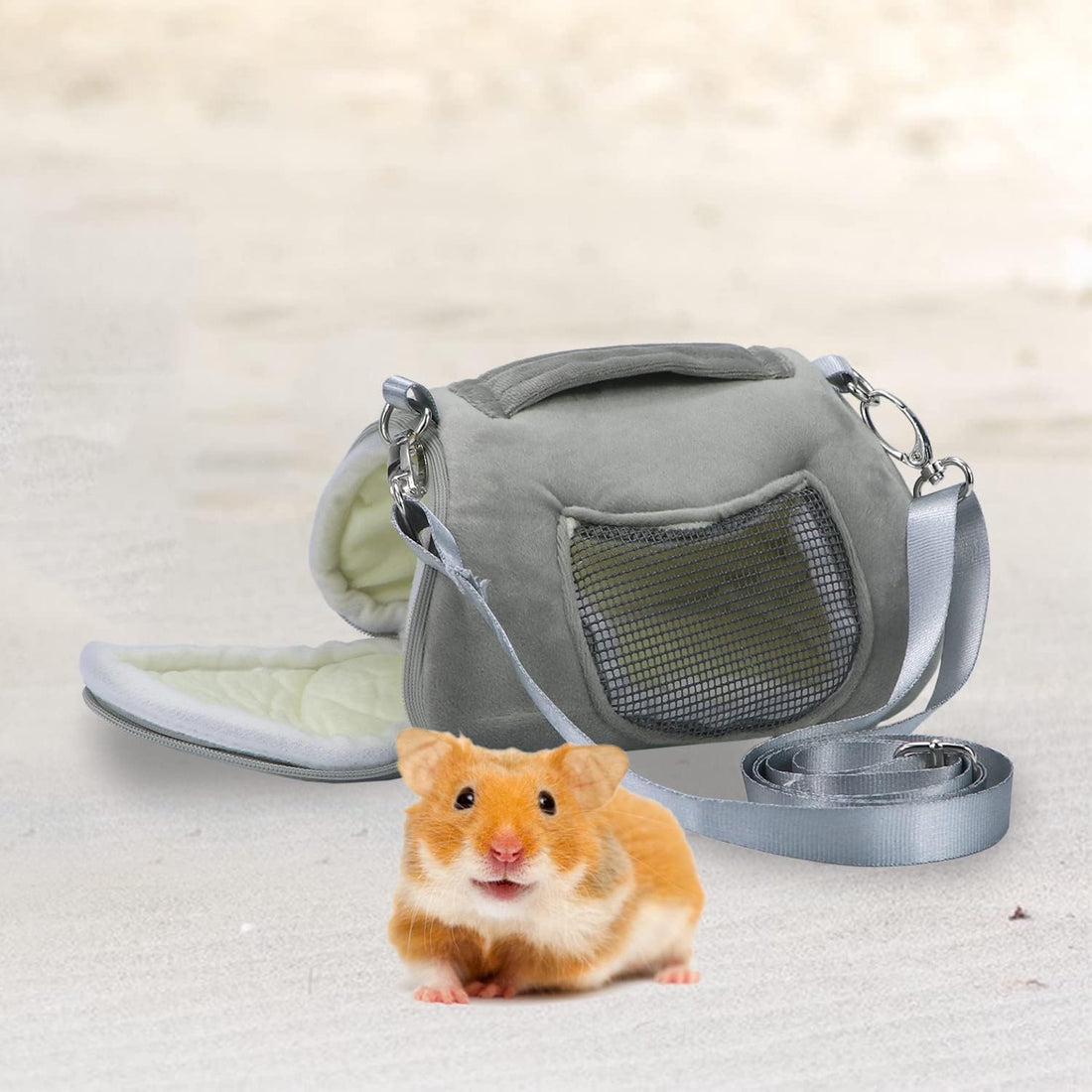 Litewoo Hamster Travel Carrier Portable Bag with Adjustable Strap