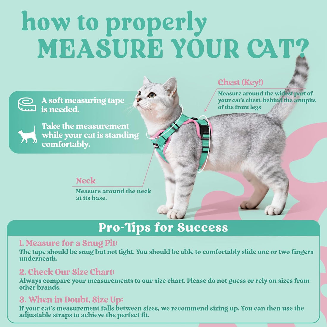 rabbitgoo Cat Harness and Leash Set, Escape Proof Vest