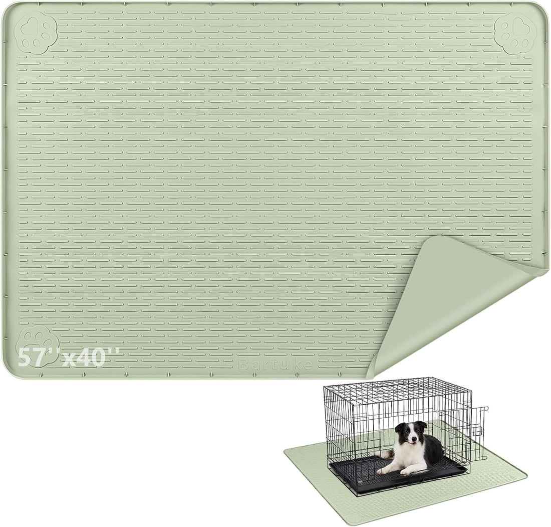 Silicone Dog Crate Mat 40"x 28" Under Dog Crate Kennel Pad Mat