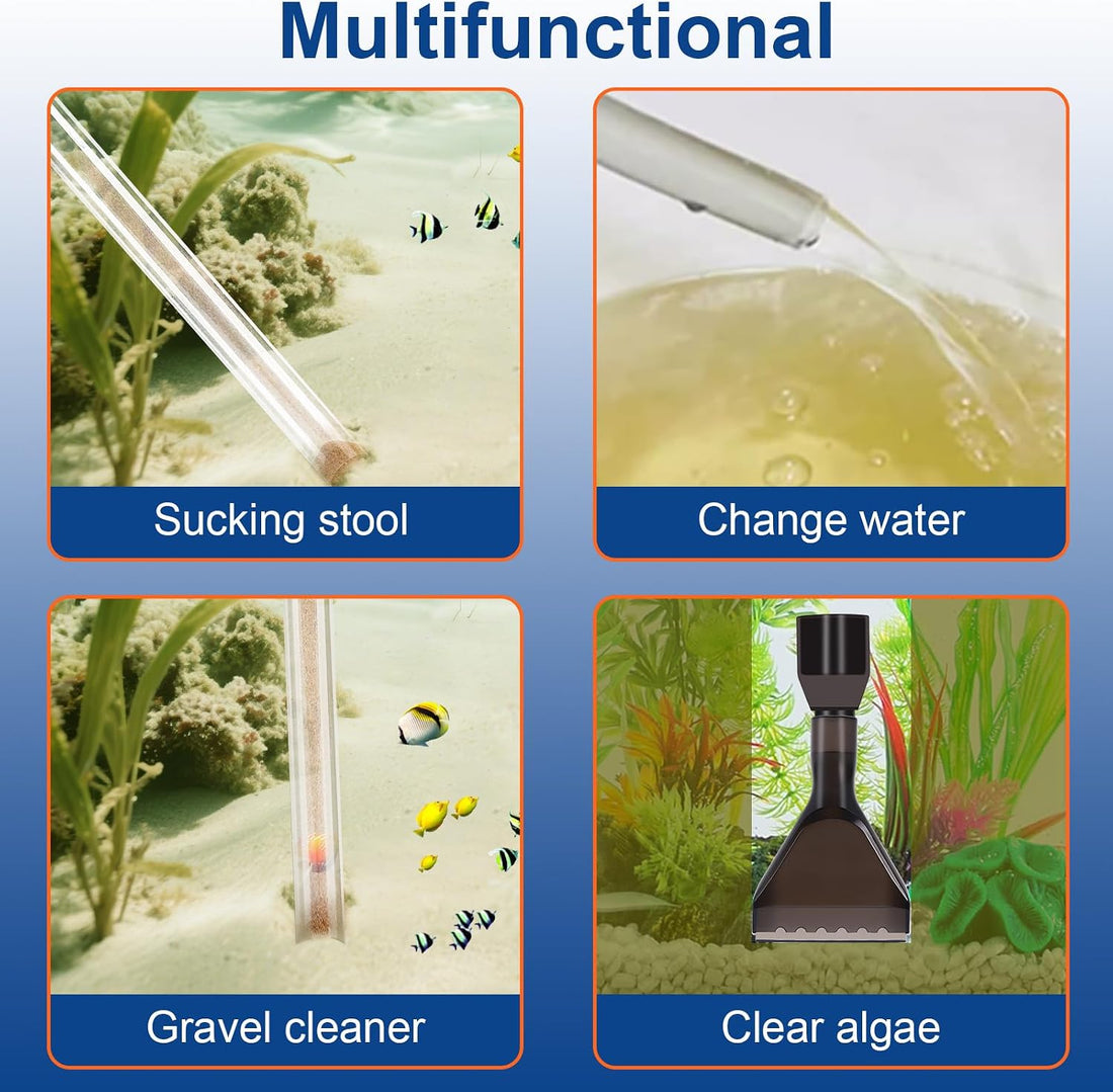 Fish Tank Cleaner Kit, Gravel Vacuum for Aquarium
