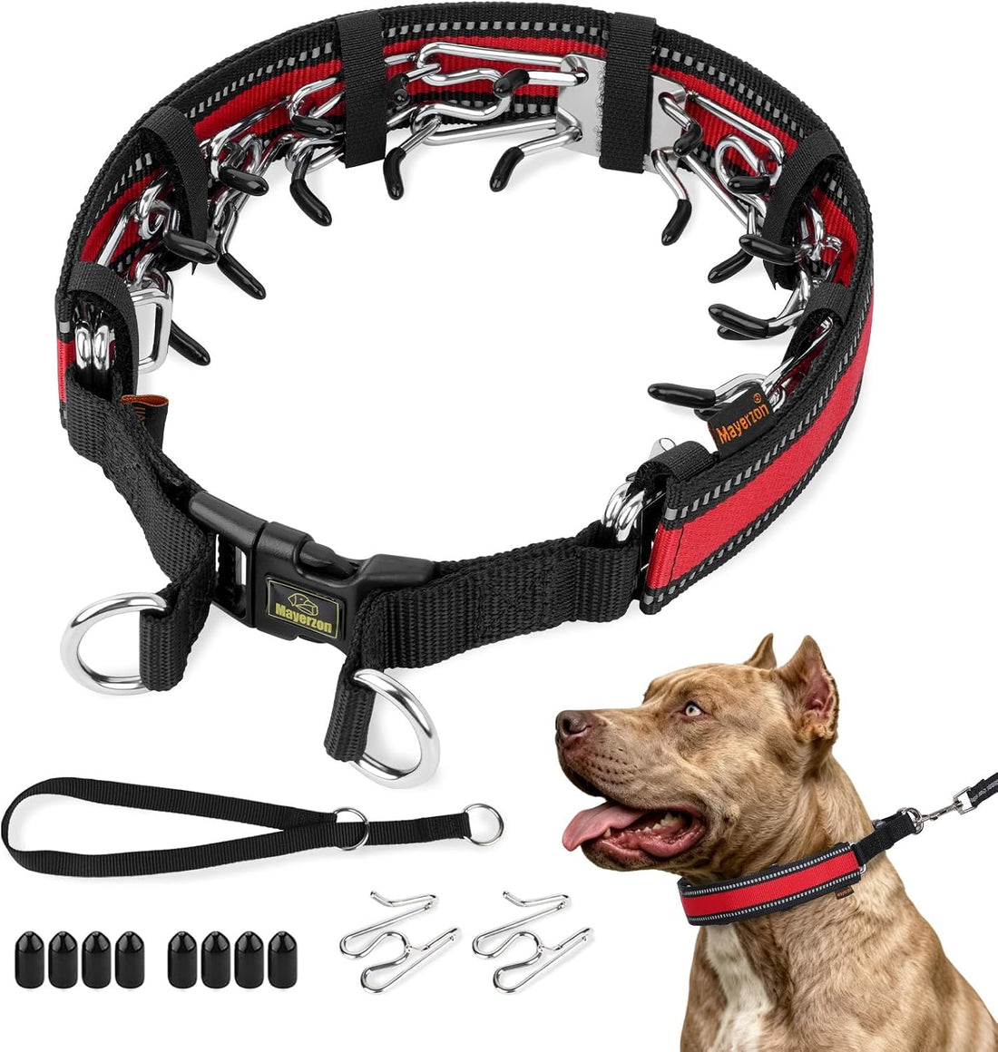 Mayerzon Hidden No Pull Dog Collar for Large Medium Small Dogs