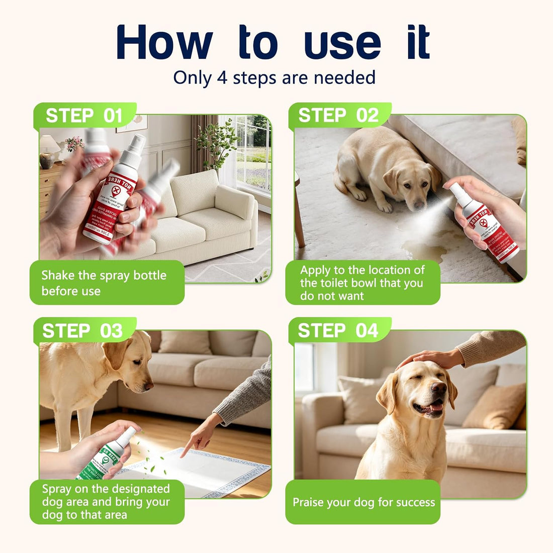 QHZ Potty Training Spray for Dogs and Puppies