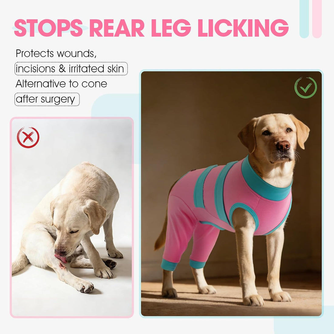 QBLEEV Dog Surgery Recovery Suit for Rear Legs