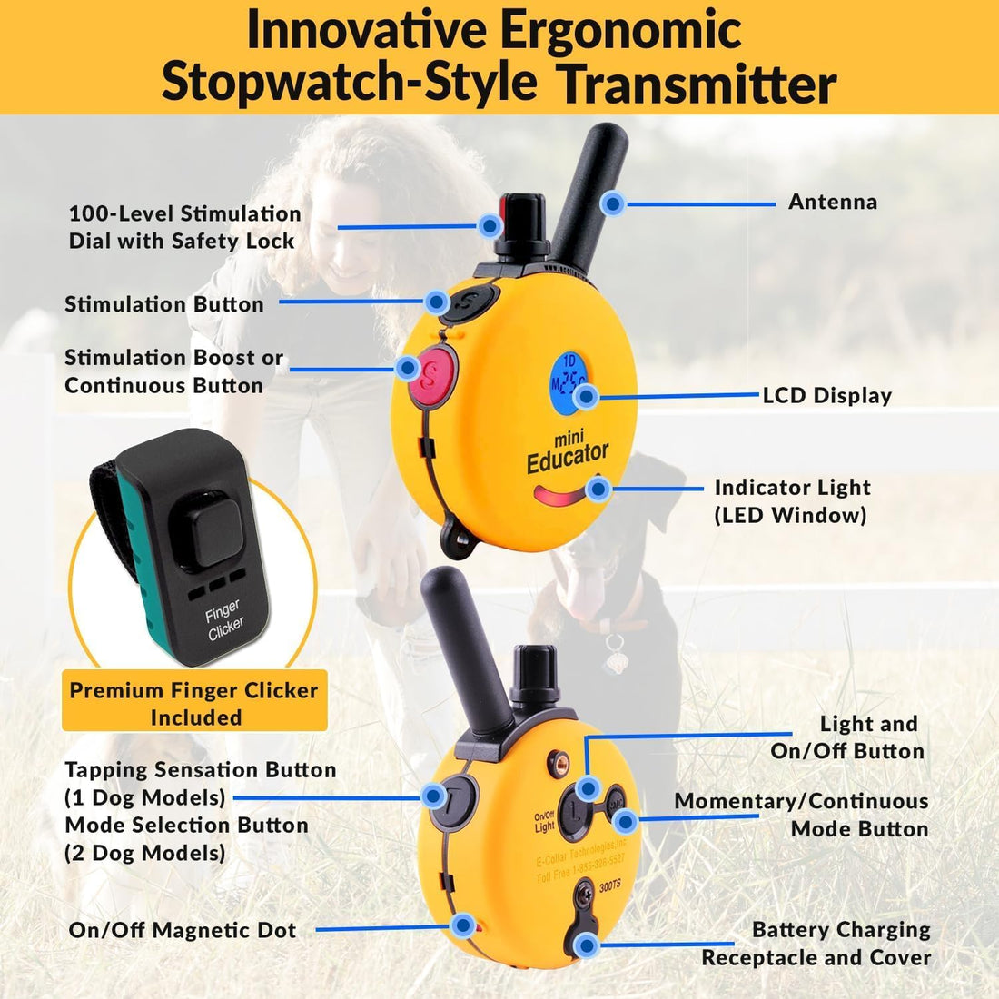 E-Collar Mini Educator ET-300 Remote Dog Training Collar