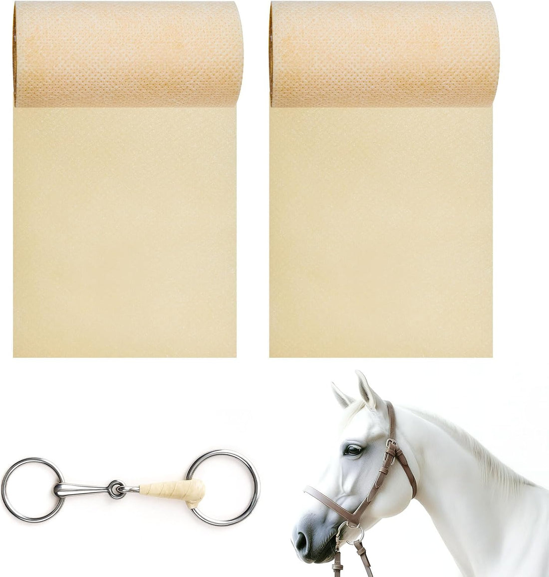 Foilswirl 2 Rolls, 1 Yard Length Latex Horse Bit Wrap Tape