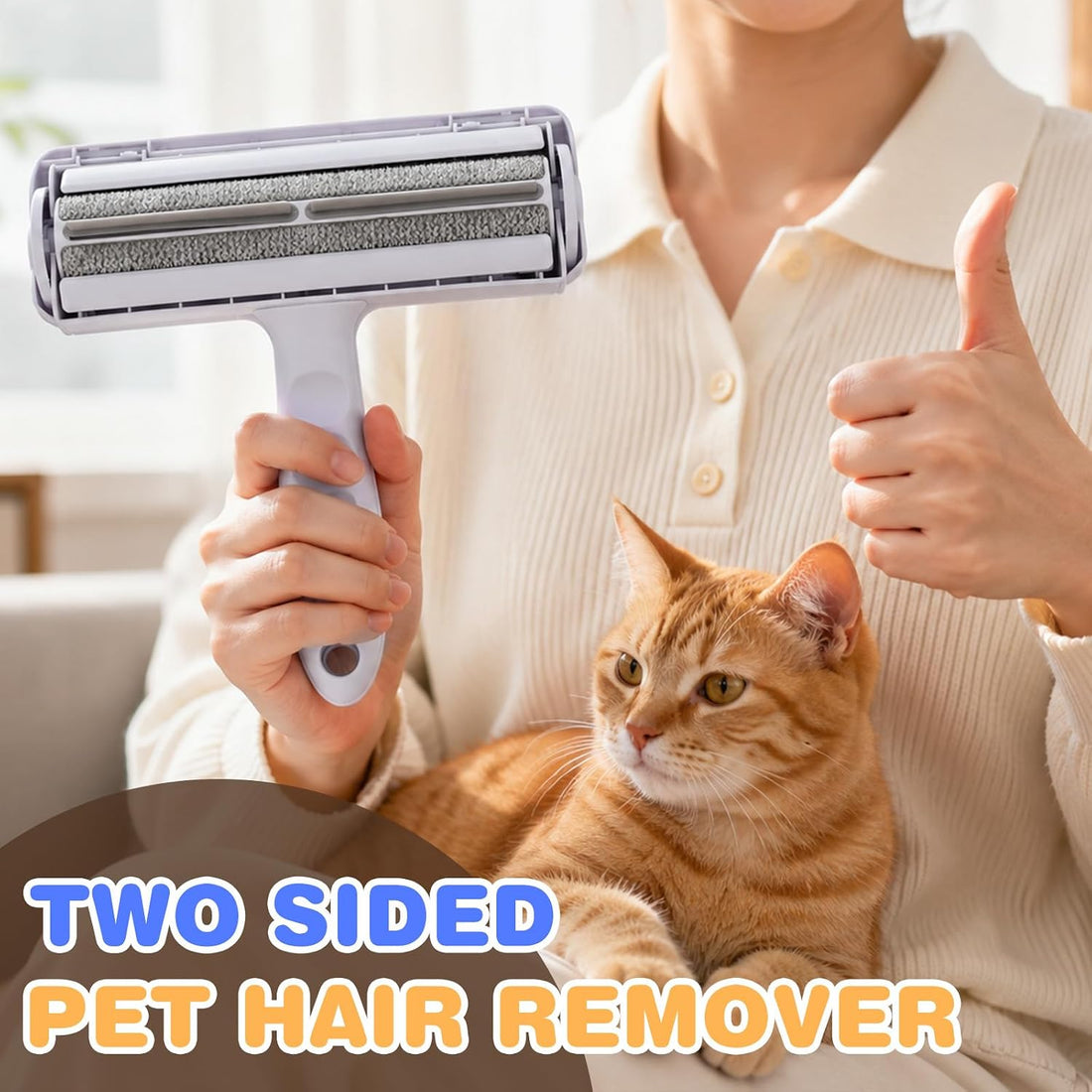 kissleaf Reusable Lint Roller, Portable, for Pet Hair on Car