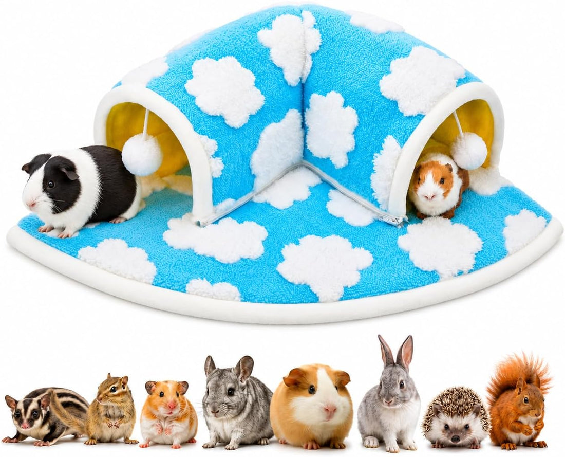 Avont Guinea Pig Tunnel Bed, Washable Hideout for Small Pets