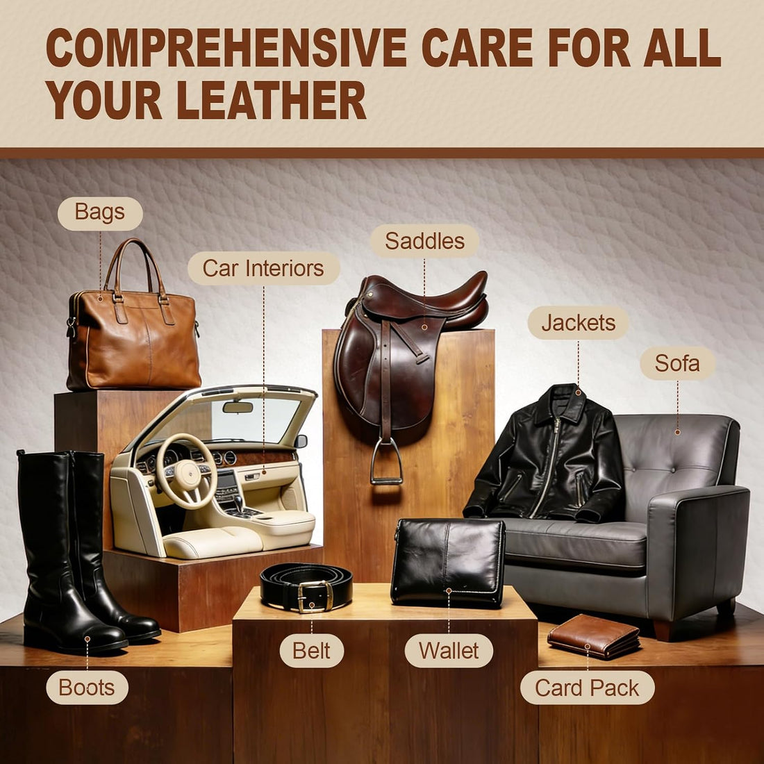 Leather Boot Care Kit, Mink Oil & Saddle Soap for Leather Cleaner