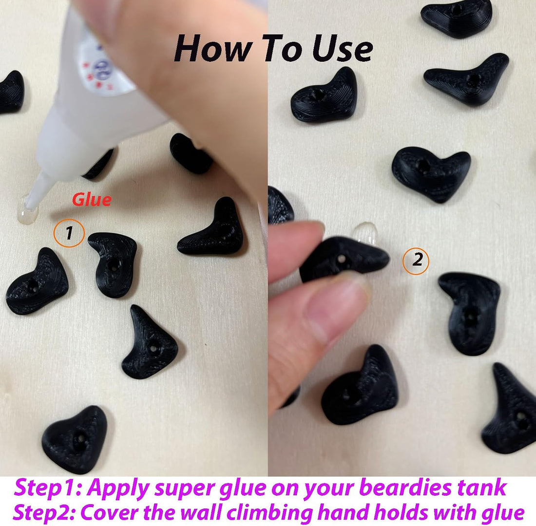 24Pcs Rock Climbing Holds for Bearded Dragons,Reptiles Toy Rock Wall