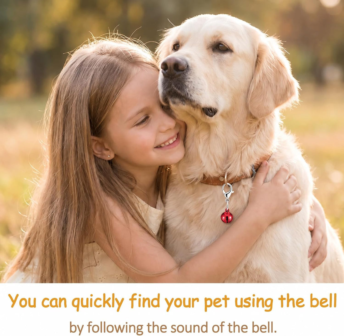 9 PCS Cat Bell for Cat Collar with Keychain Colorful Small Dog Collar
