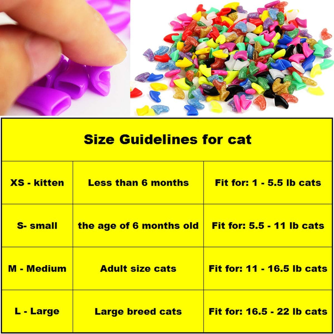 VICTHY 140pcs Cat Nail Caps, Cat Claw Covers Cat Nail Covers