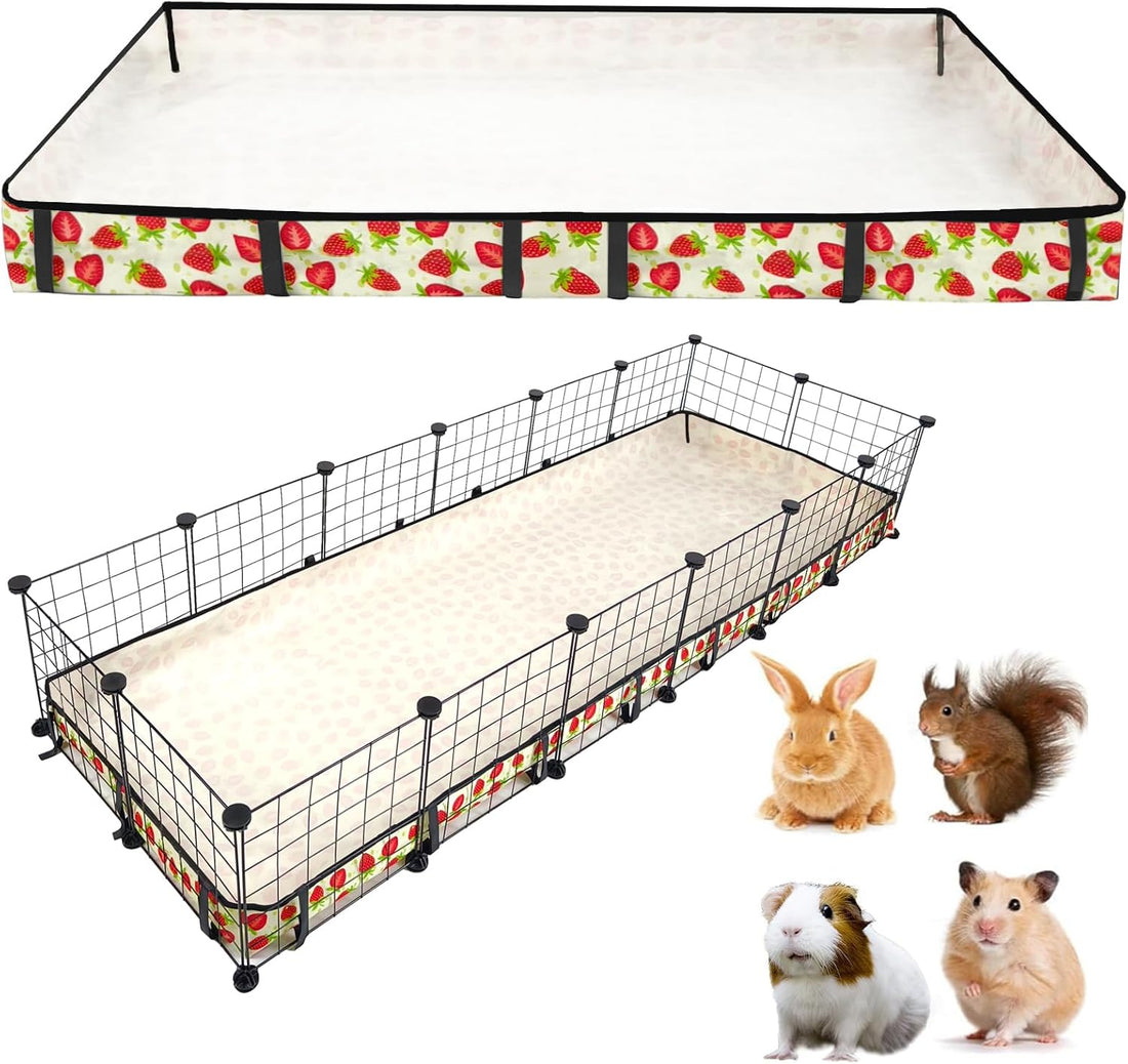 Guinea Pig Cage Liner，Washable Waterproof Oxford Cloth Cage Liners