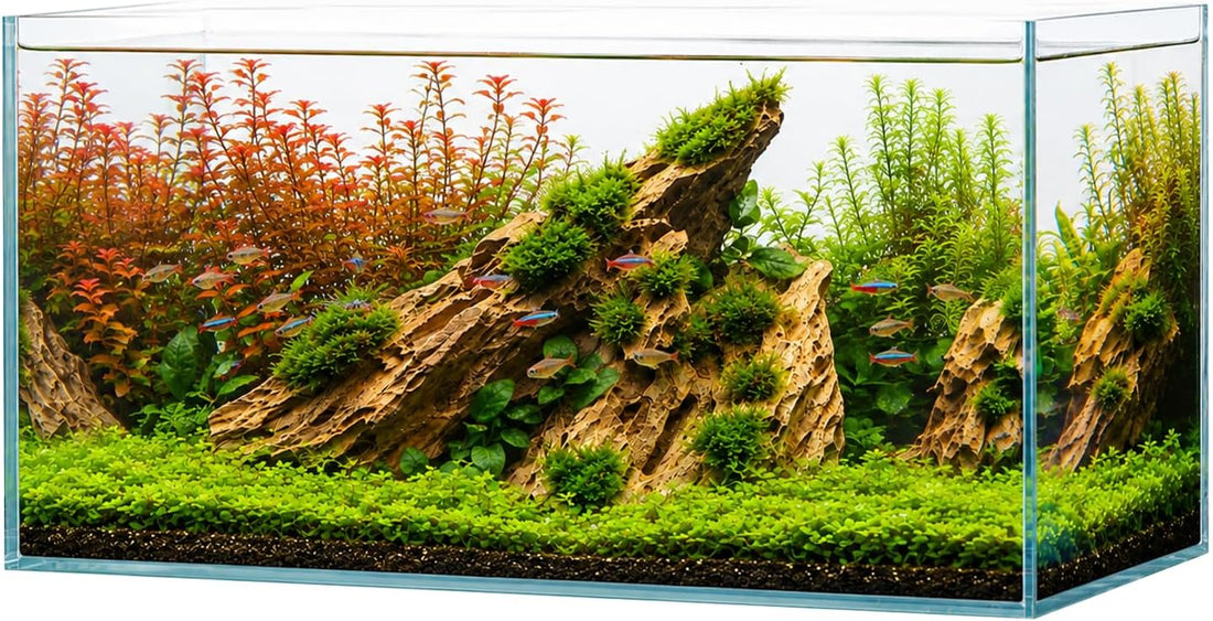 Hjarta 3 Gallons Fish Tank, Ultra-Clear Rimless Aquarium