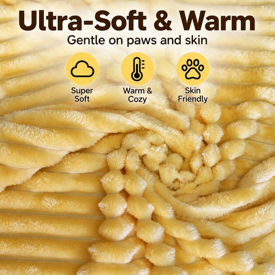 Yellow Dog Blanket Emotional Support Blanket for Dogs