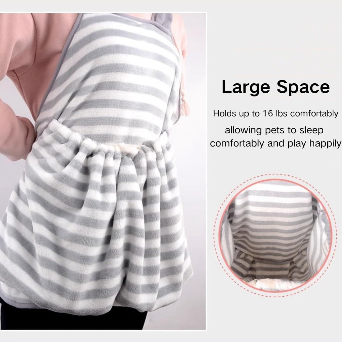 Ferret Sling Carrier - Fleece Small Pet Carrier Bag Soft Breathable