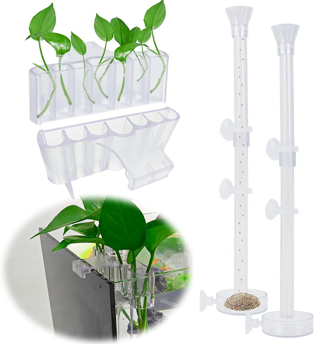 2PC 7 Holes Upgraded Aquarium Plant Holder