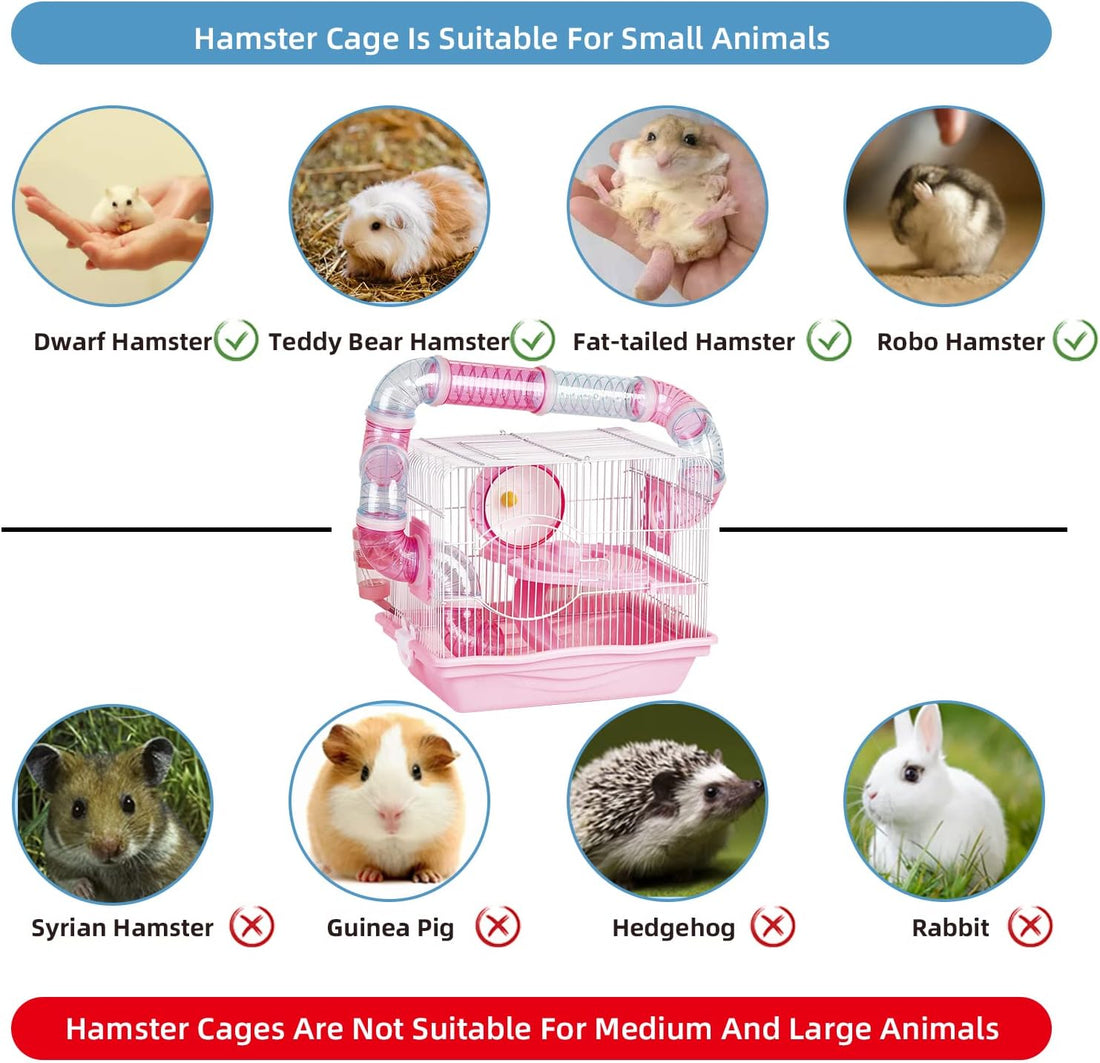 Hamster Cages, A Wire Rat Cage with a Large Space for Dwarf Hamsters