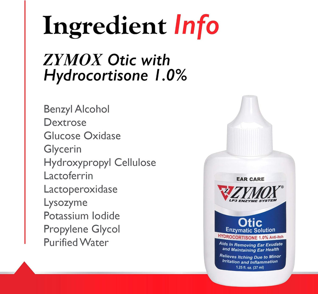 Zymox Otic Enzymatic Solution for Dogs and Cats to Soothe Ear