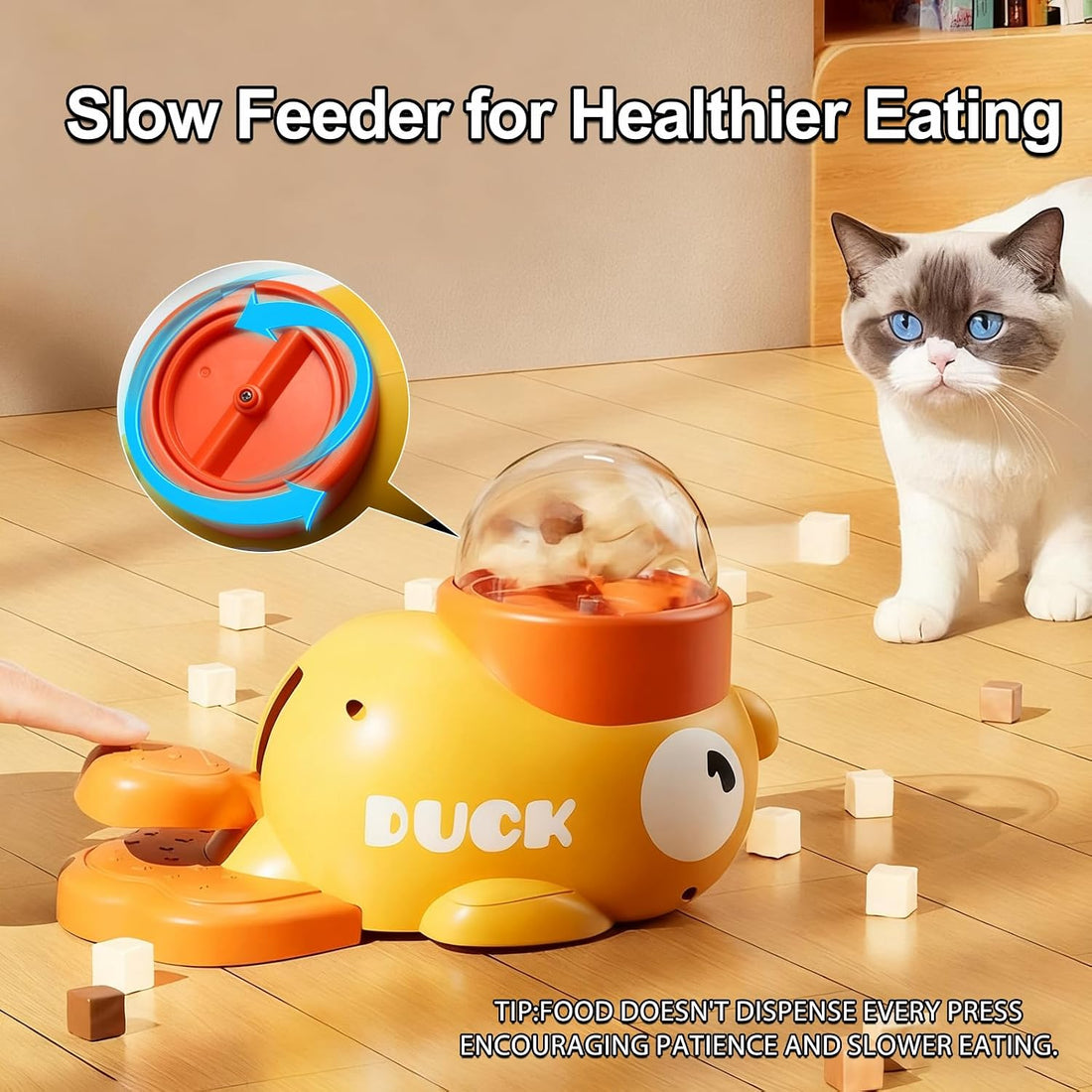 Duck Dog Slow Feeder Puzzle Toy, 3 Adjustable Openings