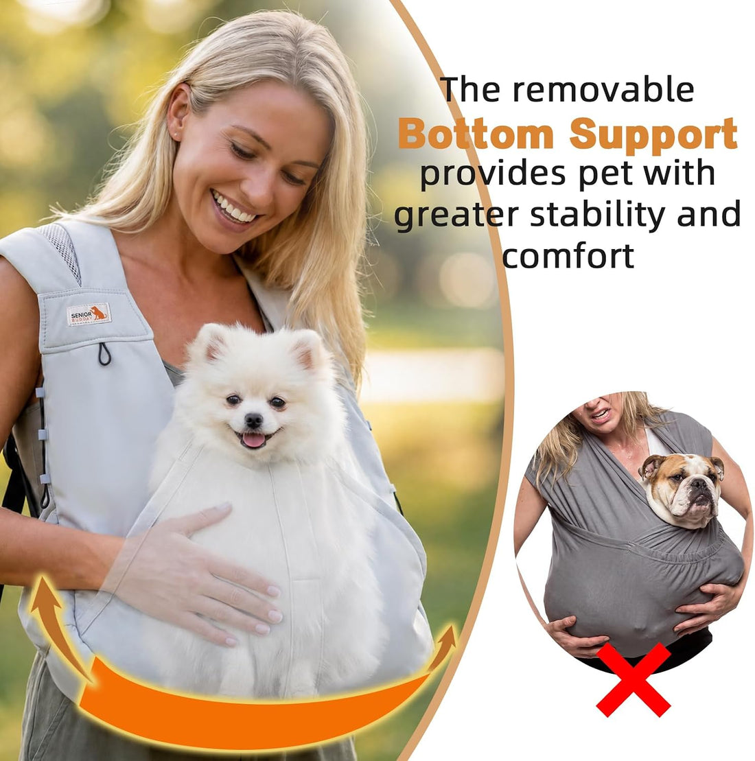 Dog Carrier Backpack, Front Dog Sling Carriers for Small Dogs