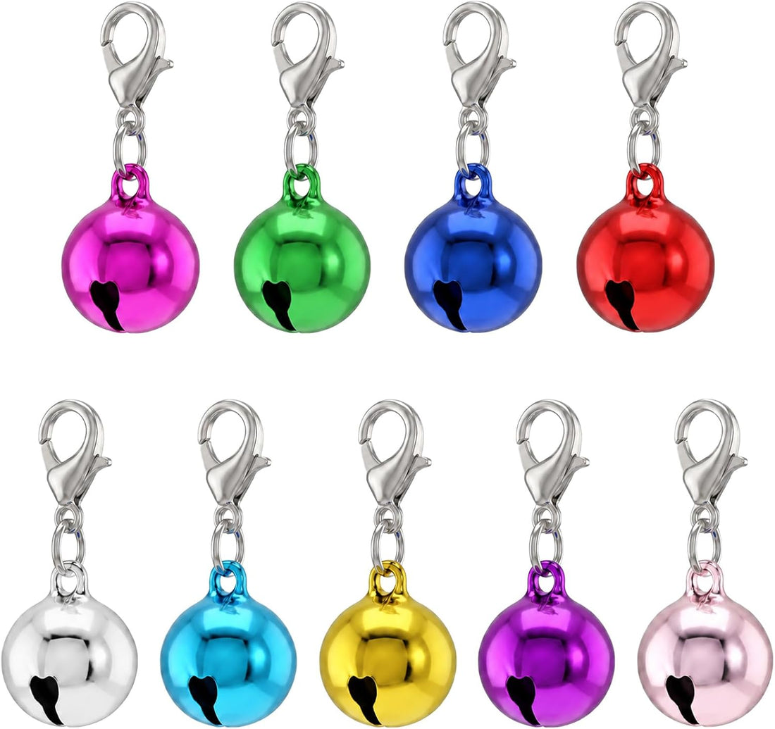 9 Pcs Bell for Cat Collar, Cat Bell for Collar with Clear Jingling