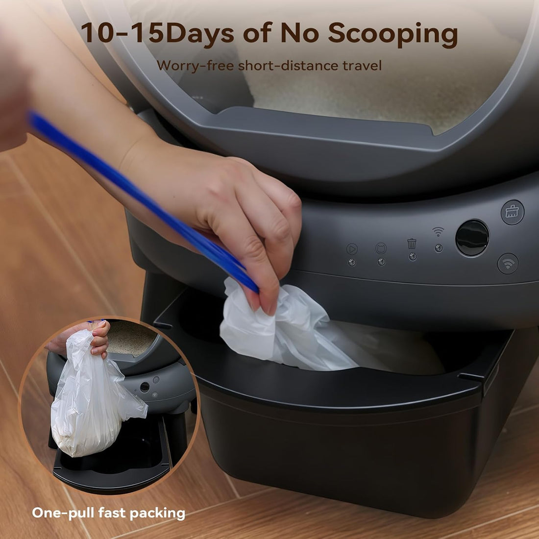 Automatic Litter Box, ZHMZ E2 Self Cleaning Litter Box for Multiple