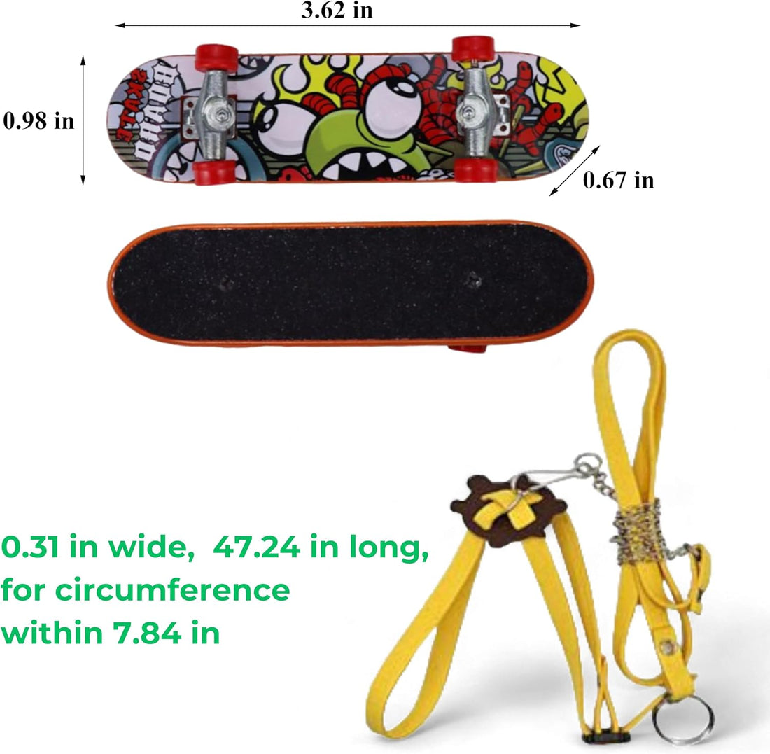 Adjustable Tortoise Leash and Funny Skateboard Set