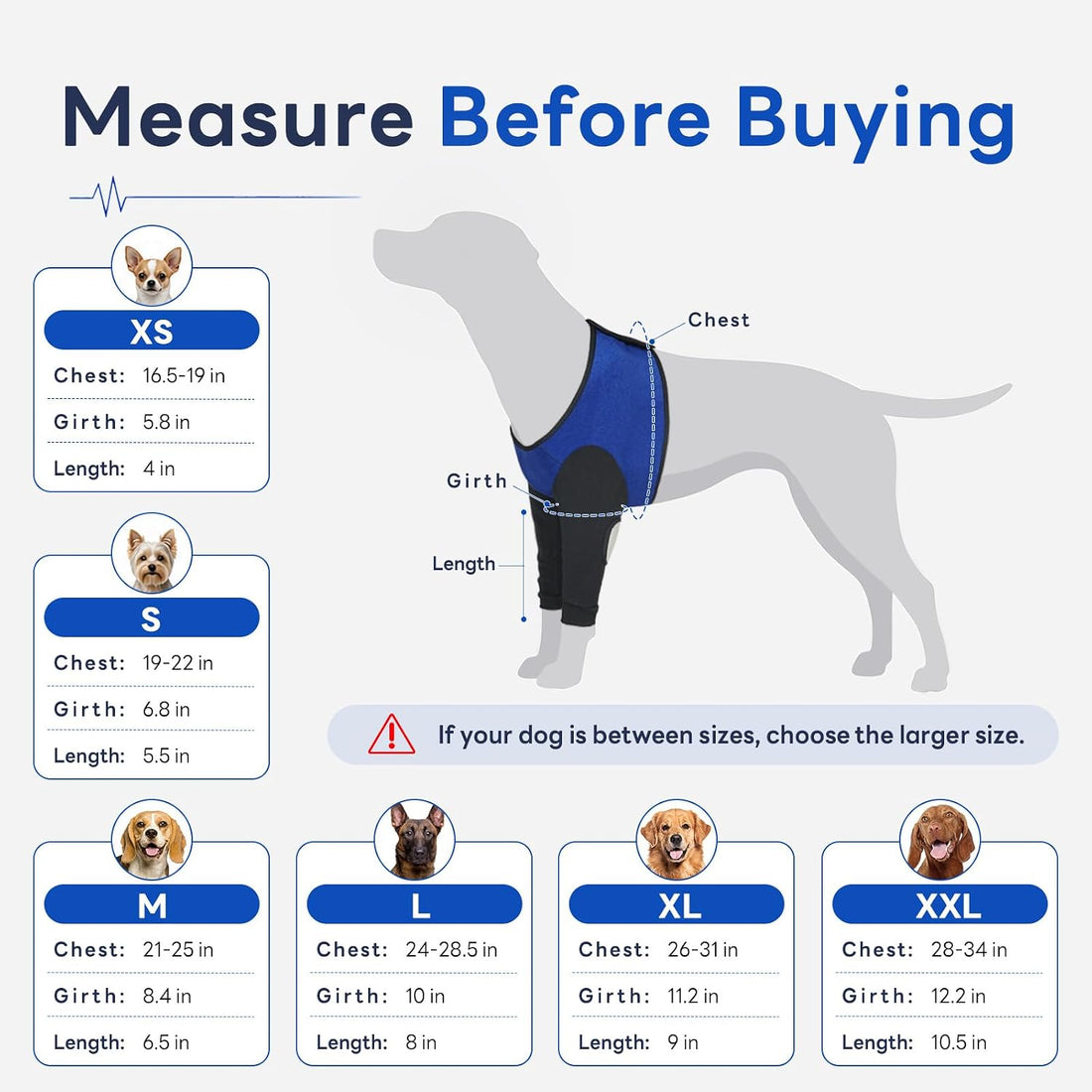 Dog Front Leg Recovery Sleeve to Help Stop Licking, Cone Alternative