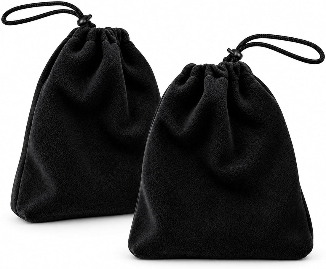 English Stirrup Covers, 1 Pair, Fleece Bags with Drawstring Closure
