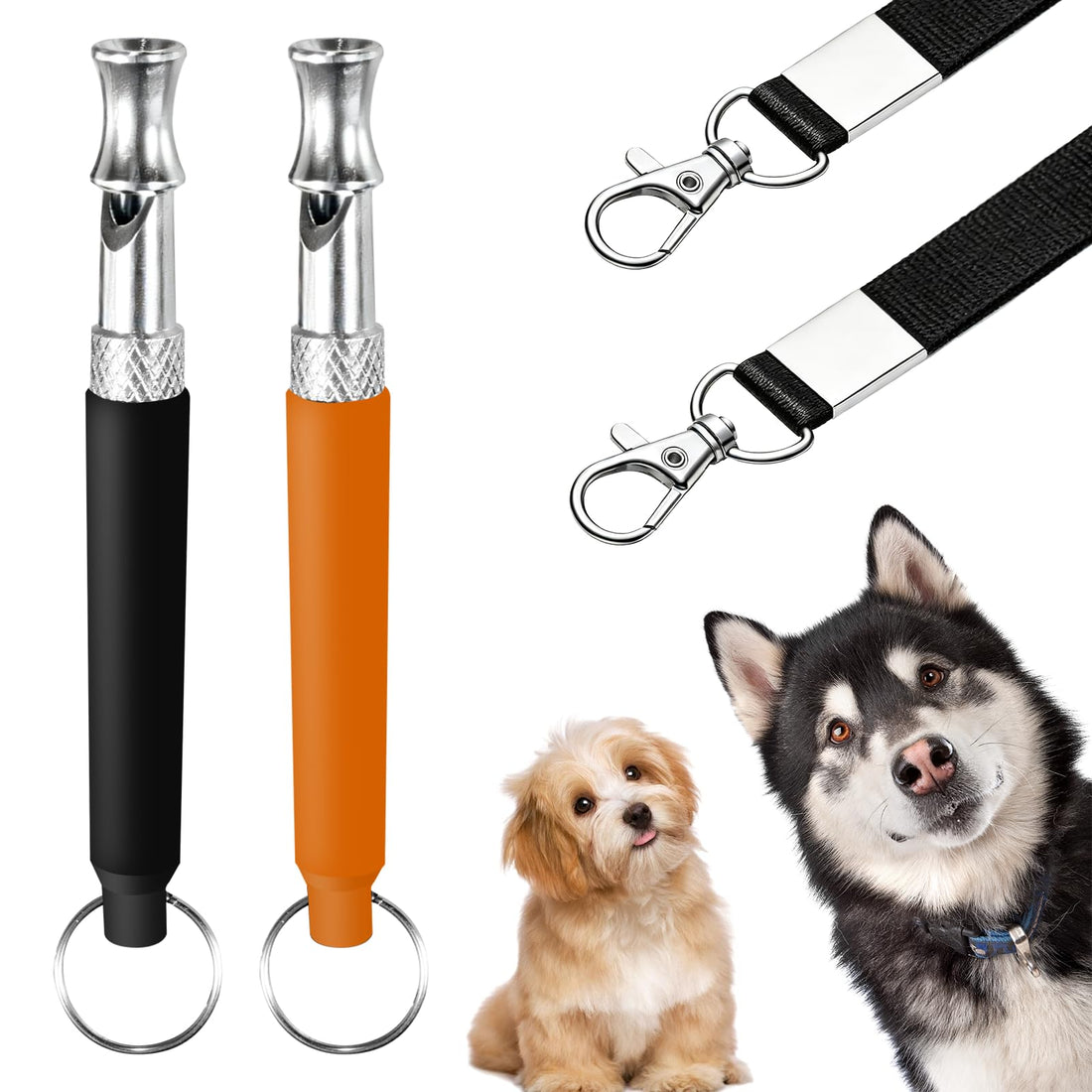 Irilatrue 2 Pack Dog Whistle Set
