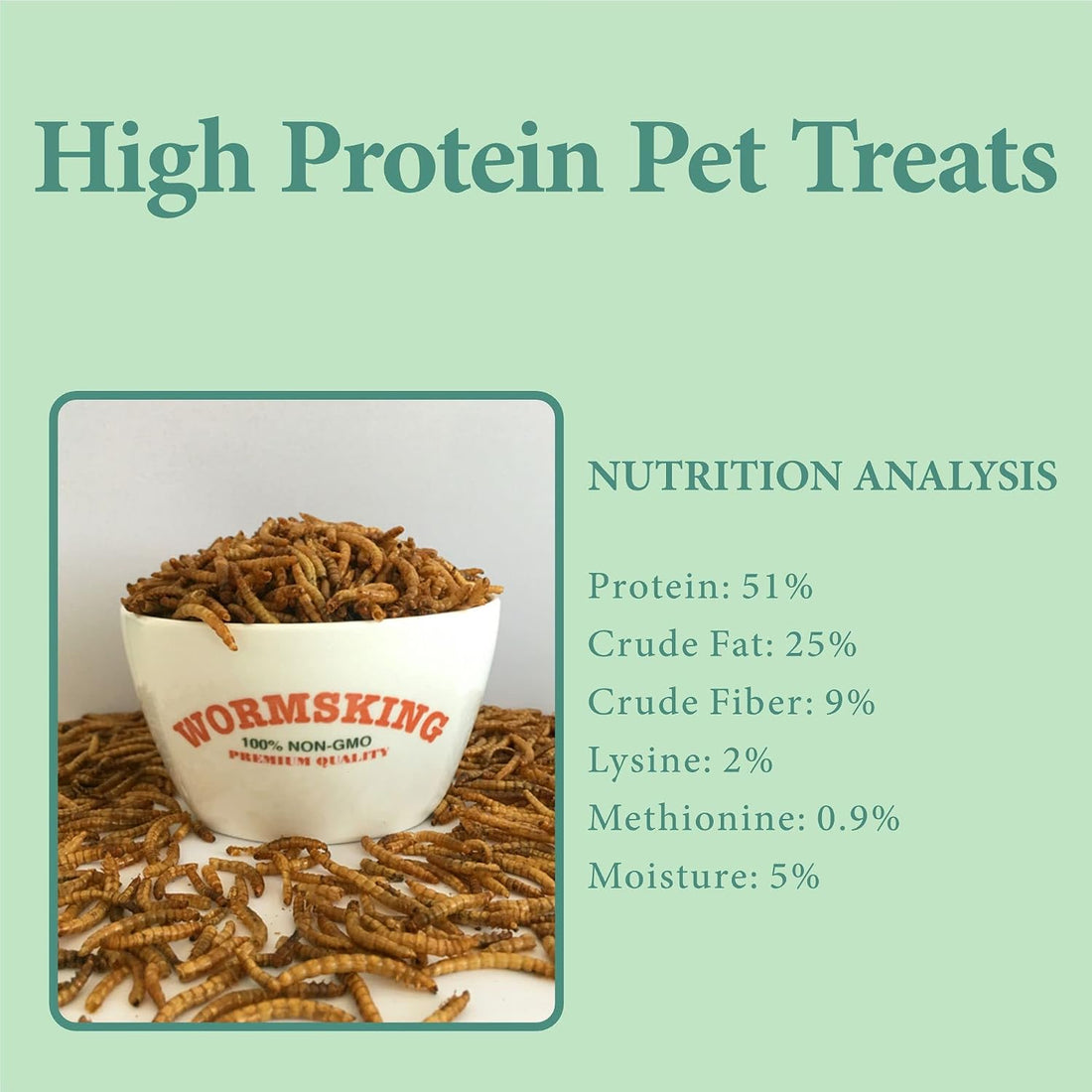 WORMSKING 2LB Dried Mealworms for Poultry