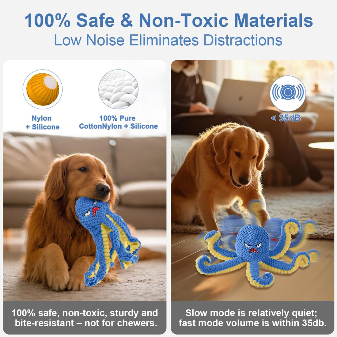 Interactive Dog Toys Octopus to Keep Them Busy