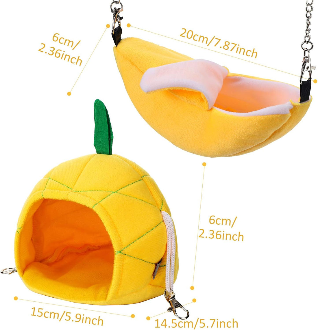 Jetec 2 Pcs Hamster Hammock Hanging Bed for Small Pets