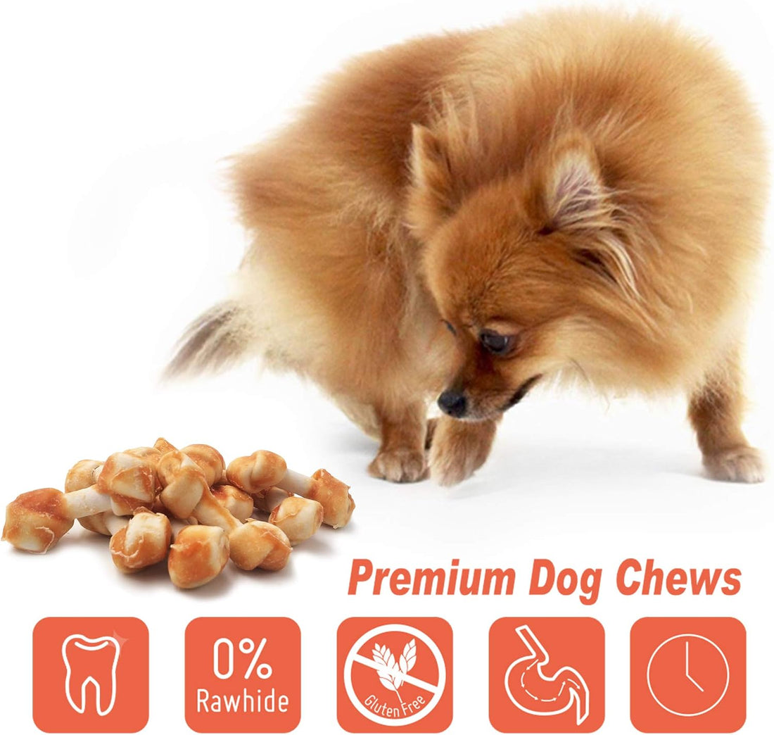 LuvChew Chicken Dog Chew Bones Medium, Rawhide Free, Grain Free
